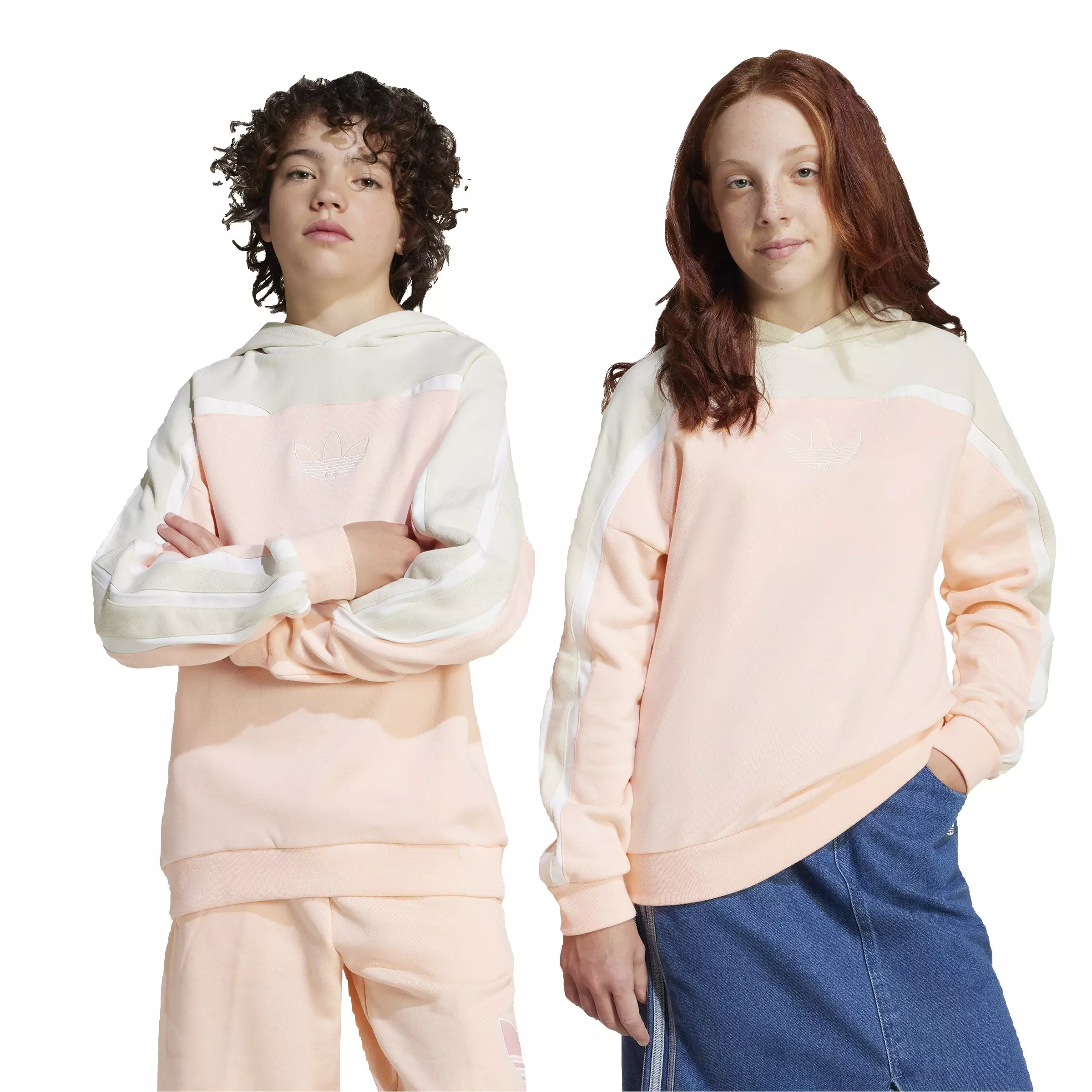 adidas Originals Big Kids' Oversized Pullover Hoodie - Pink